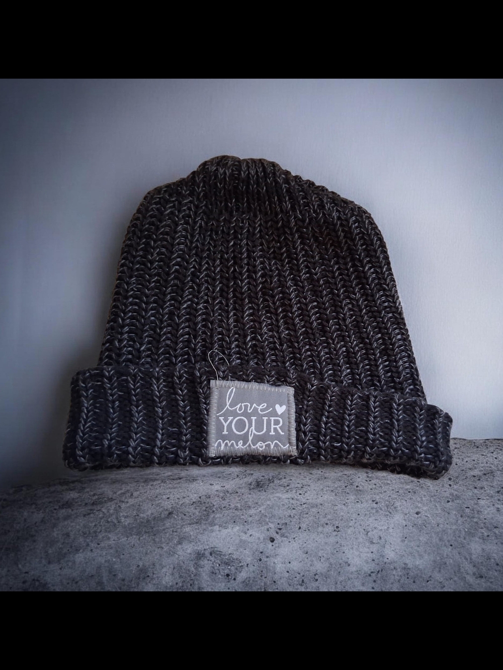 Love Your Melon Men's Dark Gray Knit Beanie